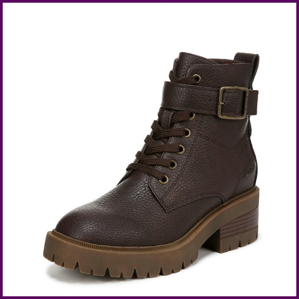 Vegan Combat Boots Lug Sole Ankle Boots Women's Size 6-11